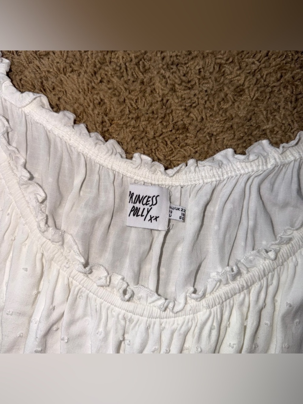 Women’s Princess Polly The Love Galore Romper White Size 18 - Picture 4 of 5